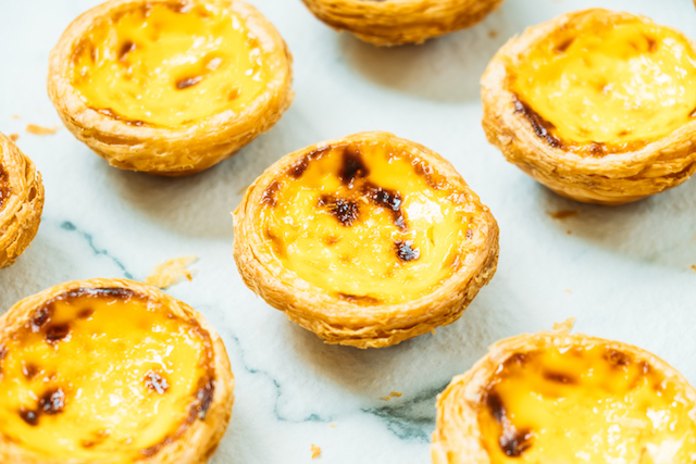 Pastel de nata in Lisbon, Portugal.