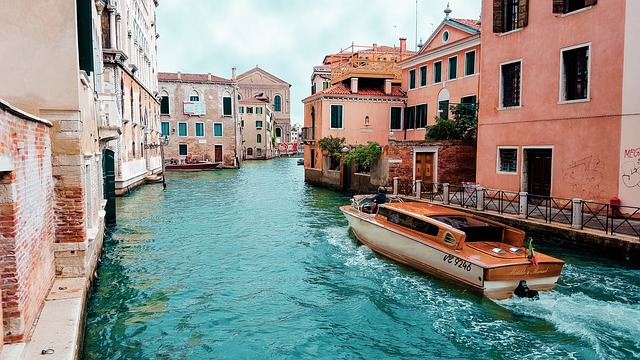 A Boat in a Venice Canal.