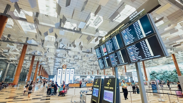 an airport terminal.