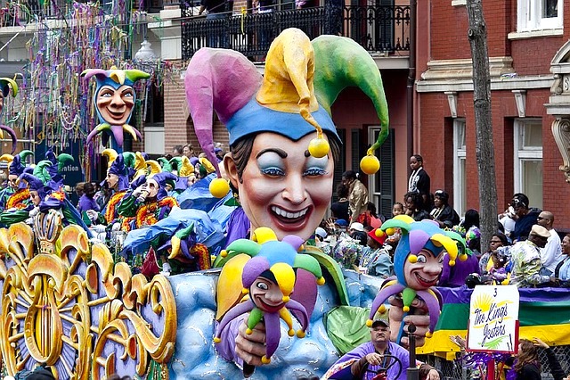 Mardi Gras parade in New Orleans.