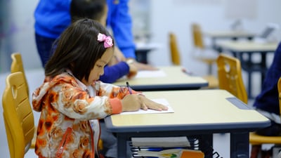 child at school